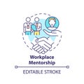 Workplace mentorship concept icon Royalty Free Stock Photo