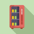 Workplace vending machine icon flat vector. Cooler food