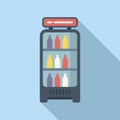 Workplace vending machine icon flat vector. Portable bottle