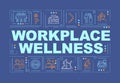 Workplace wellness word concepts banner