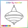 Worksheet for education. painting page, color by numbers. Game for preschool kids.