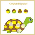 Worksheet for kids. Complete the picture, game for children