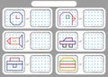 Worksheet for preschool kids, Dot to dot copy practice, copy the shapes, Visual perception activities,