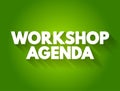 Workshop Agenda text quote, business concept background
