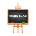 Workshop black school board for celebration design. Vector illustration Royalty Free Stock Photo