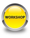 Workshop glossy yellow round button Royalty Free Stock Photo