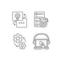 Workshop linear icons set