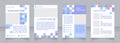 Workshop promotion blank brochure layout design. Lesson advertisment. Vertical poster template set with empty copy space for text