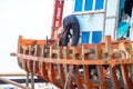 Workshop repair fishing boats of fishermen Royalty Free Stock Photo