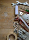 Workshop with tools for handyman Royalty Free Stock Photo