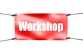 Workshop word with red banner