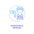 Workshops and seminars concept icon Royalty Free Stock Photo