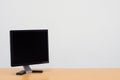 Workspace background, Blank white computer screen, monitor screen