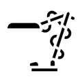 workspace electrical lamp glyph icon vector illustration Royalty Free Stock Photo