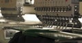 Workspace of embroidery machine show embroider