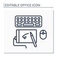 Workspace line icon Royalty Free Stock Photo