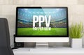 workspace with pay per view Royalty Free Stock Photo