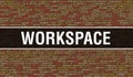 Workspace text written on Programming code abstract technology background of software developer and Computer script. Workspace Royalty Free Stock Photo