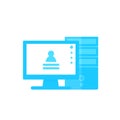 Workstation computer vector illustration