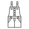 Workwear icon, outline style