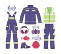 Workwear uniform vector illustration