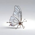 Abstract Glass Butterfly with Metallic Detail Royalty Free Stock Photo