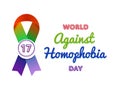 World Against Homophobia day greeting emblem