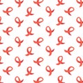 World AIDS day awareness red ribbon sign seamless pattern medical prevention breast cancer flat