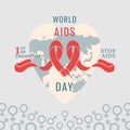 World AIDS day banner.