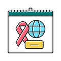 world aids day color icon vector illustration Royalty Free Stock Photo