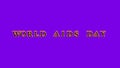 World Aids Day fire text effect violet background Royalty Free Stock Photo