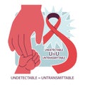 World AiDs day. HIV, immunodeficiency virus transmission, laboratory