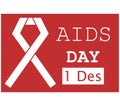 World Aids Day Illustration Red Ribbon 4