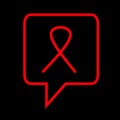 Aids awareness ribbon. Red ribbon HIV. Information animation on a medical theme. Red Ribbon Awareness. World AIDS Orphans Day. Wor