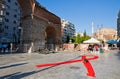 World AIDS Day on the streets of Thessaloniki, Greece Royalty Free Stock Photo