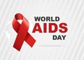 World aids day symbol.1st December World Aids Day. Aids Awareness.Red ribbon. ,banner or poster of world aids day