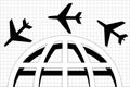 World and airplane simple illustration. Simple and nice