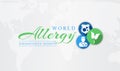 World Allergy Awareness Month Illustration Banner Theme