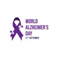 World Alzheimer Day vector icon illustration Royalty Free Stock Photo