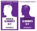 World Alzheimer's day, September 21. Fight Alzheimer's Disease