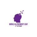 World Alzheimer`s Day vector icon illustration Royalty Free Stock Photo