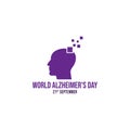 World Alzheimer`s Day vector icon illustration