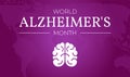 World Alzheimer`s Month Background Illustration