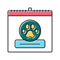 world animal day color icon vector illustration Royalty Free Stock Photo