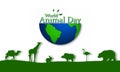 World Animal Day concept.