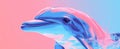 World Animal Day: Playful Dolphin Eye with Vibrant Gradient Royalty Free Stock Photo
