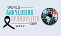 World Ankylosing Spondylitis Day Prevention and awareness Vector Concept. Banner, Poster International World Ankylosing