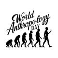 World Anthropology Day Evolution Silhouette Design Royalty Free Stock Photo