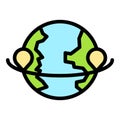 World around icon vector flat Royalty Free Stock Photo