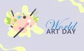 World art day 15th April Poster Illustration